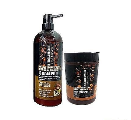 پک شامپو+ماسک مو میراکل MIRACLE RESCUE مدل MOROCCO ARGAN OIL آرگان مراکشی بدون سولفات اصل