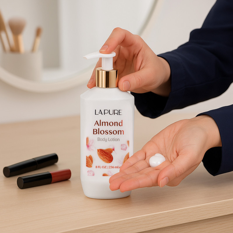 لوسیون بدن لپیور مدل شکوفه بادام حجم 236 میلی لیتر